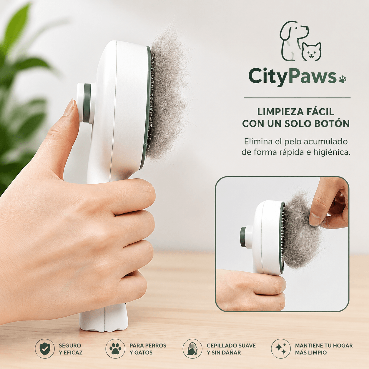 Peine para Mascotas con Esterilización UV