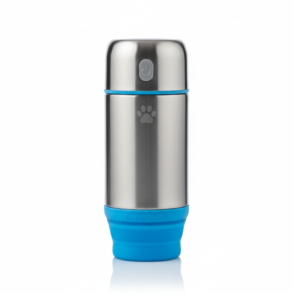 Botella de agua portátil de acero inoxidable para perros
