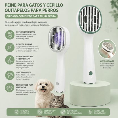 Peine para Mascotas con Esterilización UV